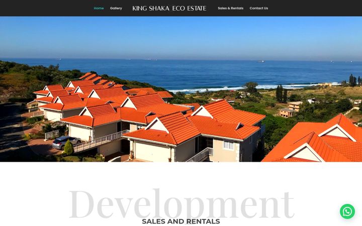 Screenshot of kingshakaecoestate.co.za