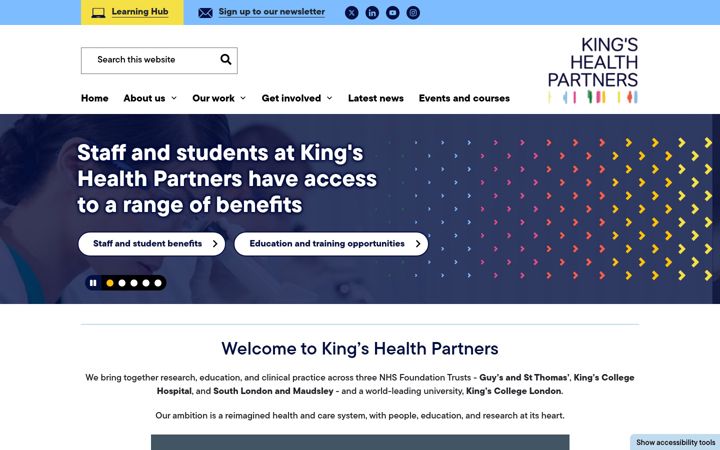 Screenshot of kingshealthpartners.org