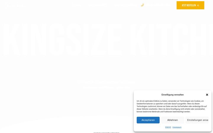 Screenshot of kingsize-kitchen.at