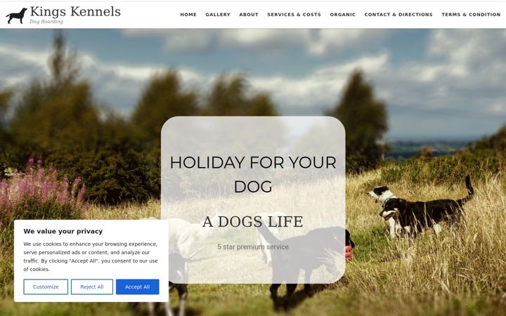 Screenshot of kingskennels.ie