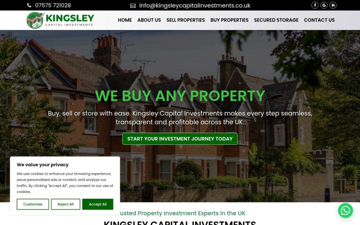 Screenshot of kingsleycapitalinvestments.co.uk