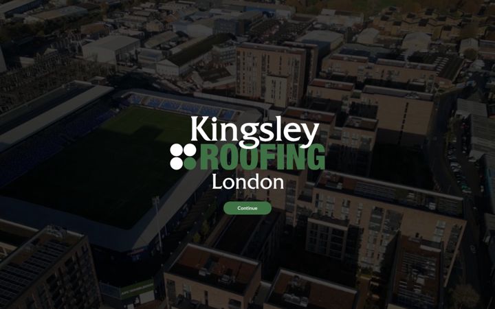 Screenshot of kingsleyroofinglondon.co.uk