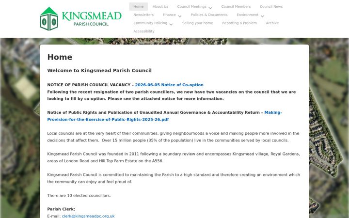 Screenshot of kingsmeadpc.org.uk