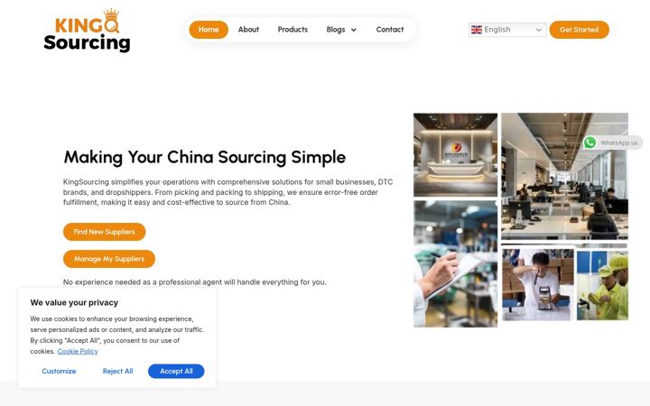 Screenshot of kingsourcingroup.com