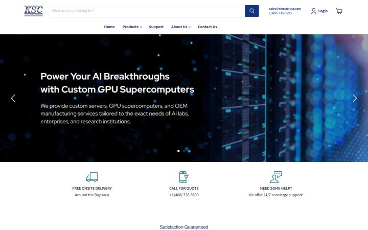 Screenshot of kingstarusa.com