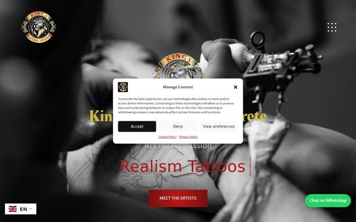 Screenshot of kingstattoocrete.gr