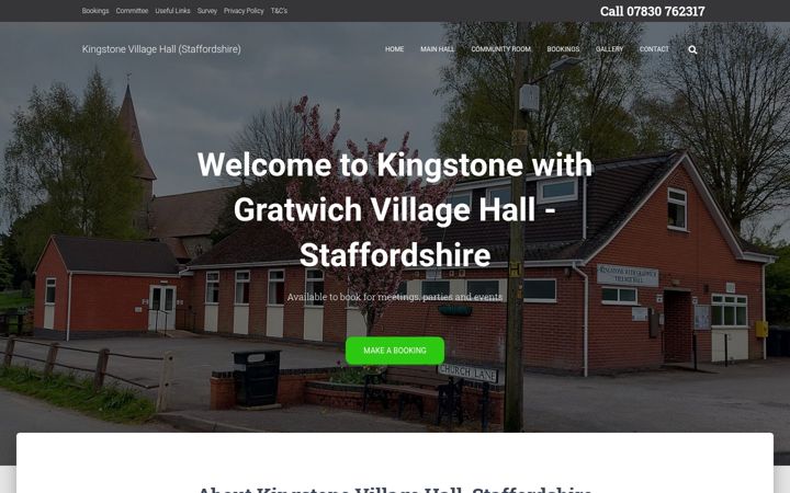 Screenshot of kingstonevillagehall.co.uk