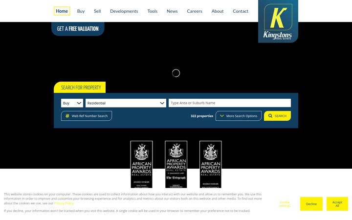 Screenshot of kingstons.co.za