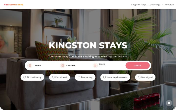 Screenshot of kingstonstays.ca