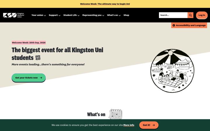 Screenshot of kingstonstudents.net