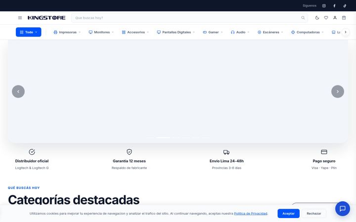 Screenshot of kingstoreperu.com