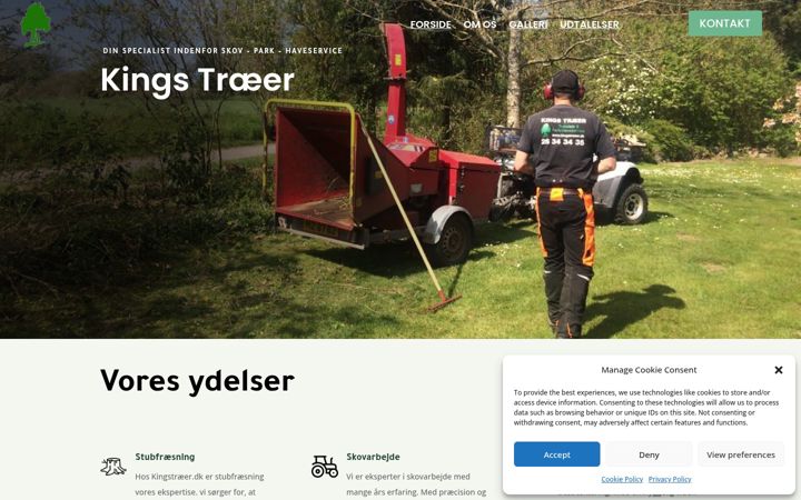 Screenshot of kingstraeer.dk