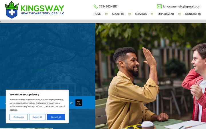 Screenshot of kingswayhs.com