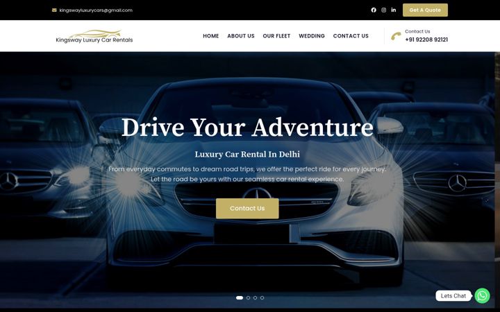 Screenshot of kingswayluxurycars.com