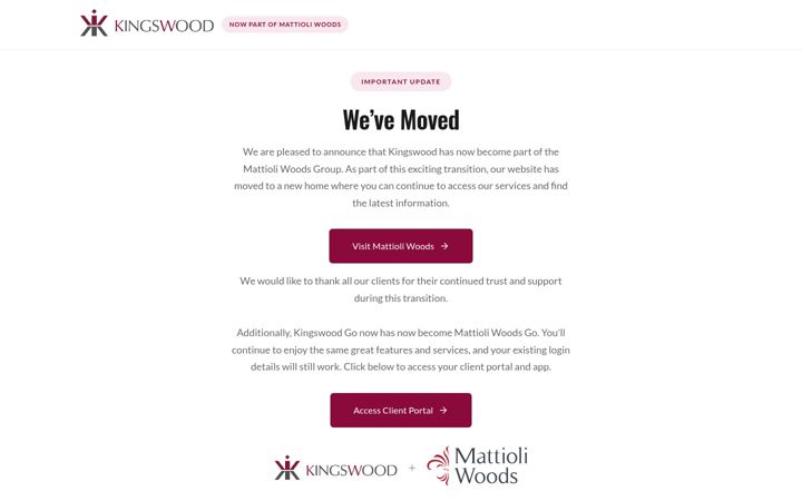Screenshot of kingswood-group.com