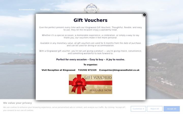 Screenshot of kingswoodhotel.co.uk