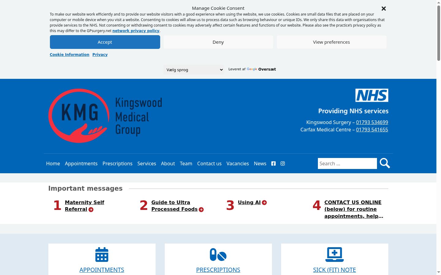 Screenshot tal-banner tal-kunsens muri qabel kwalunkwe interazzjoni
