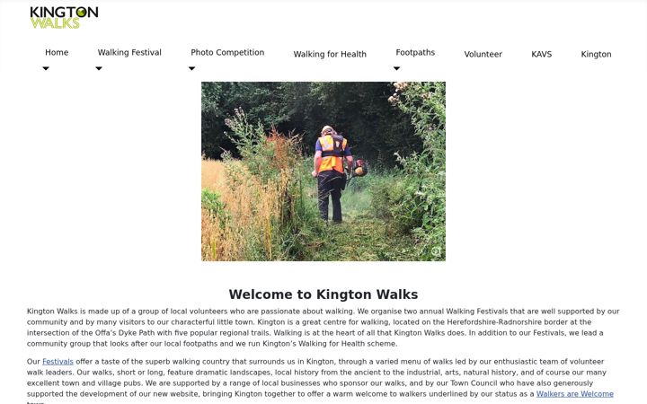 Screenshot of kingtonwalks.org
