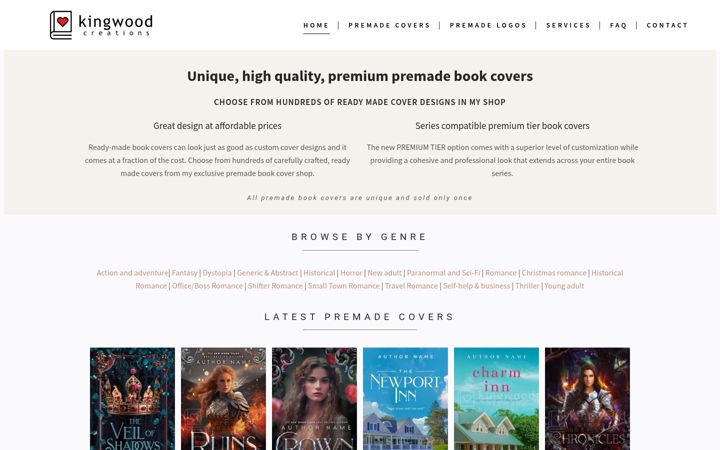 Screenshot of kingwoodcreations.com