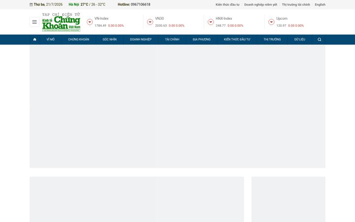Screenshot of kinhtechungkhoan.vn