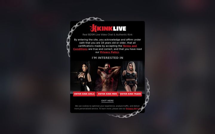 Screenshot von kinklive.com