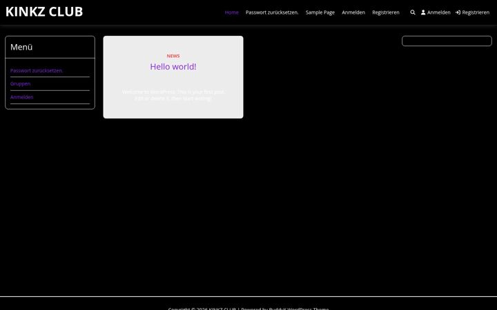 Screenshot of kinkzclub.com