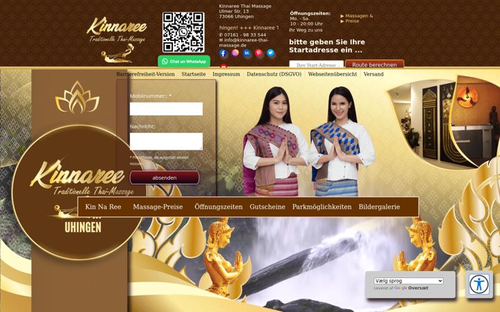Screenshot of kinnaree-thai-massage.de