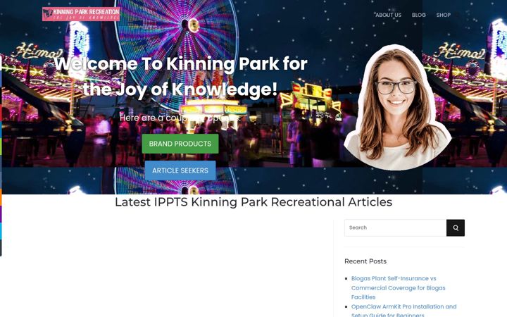 Screenshot of kinningpark.com