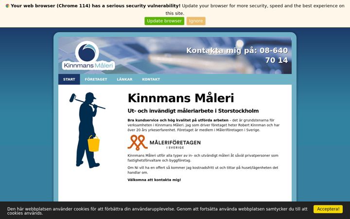 Screenshot of kinnmansmaleri.se