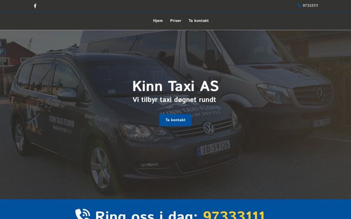 Screenshot of kinntaxi.no