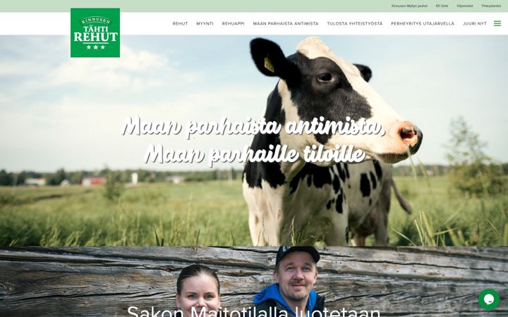 Screenshot of kinnusentahtirehut.fi