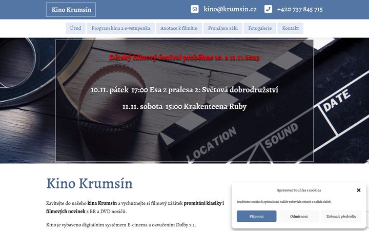 Screenshot of kino-krumsin.cz