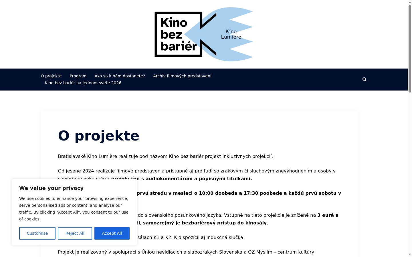Ekrānuzņēmums ar piekrišanas baneri, kas tika rādīts pirms jebkādas mijiedarbības