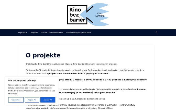 Screenshot of kinobezbarier.sk