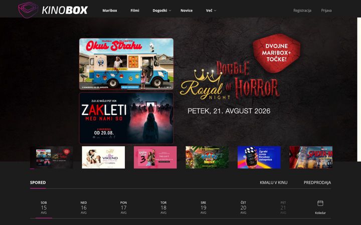 Screenshot of kinobox.si