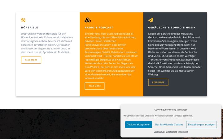 Screenshot of kinofuerdieohren.de