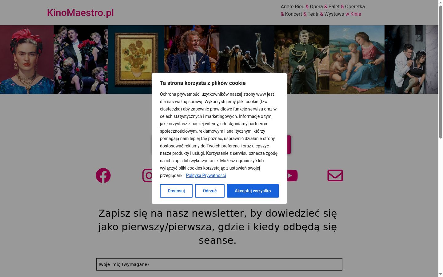 Screenshot tal-banner tal-kunsens muri qabel kwalunkwe interazzjoni