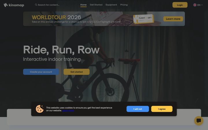Screenshot of kinomap.com