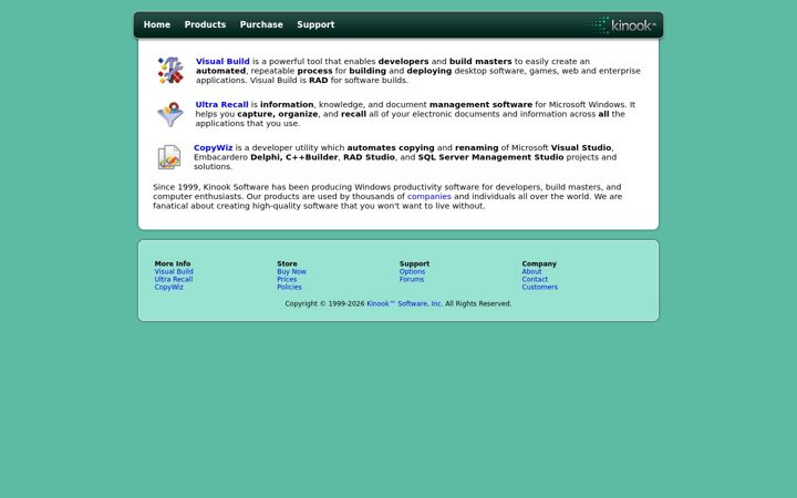 Screenshot of kinook.com