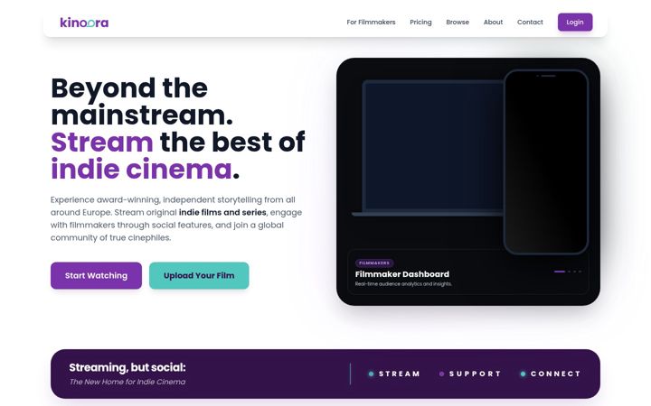 Screenshot of kinoora.com
