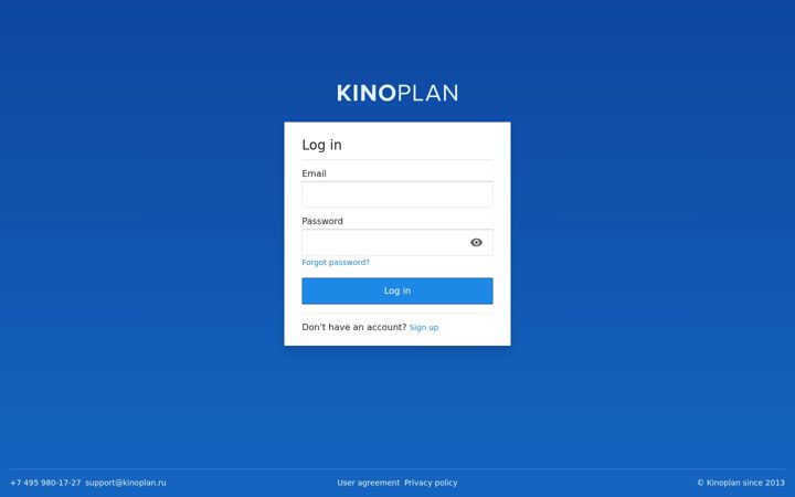 Screenshot of kinoplan.io