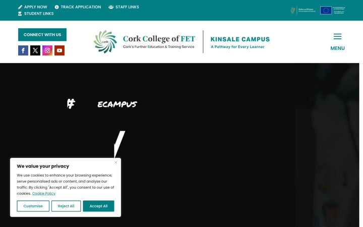 Screenshot of kinsalecampus.ie