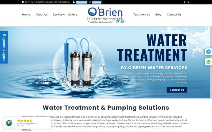 Screenshot of kinsalewaterservices.com