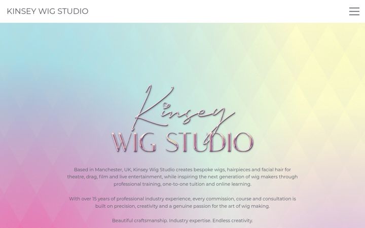 Screenshot of kinseywigstudio.com