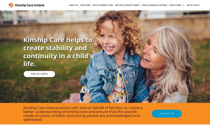 Screenshot of kinshipcare.ie