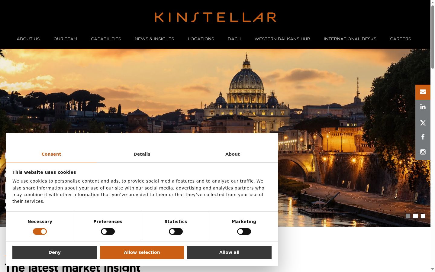 Screenshot tal-banner tal-kunsens muri qabel kwalunkwe interazzjoni