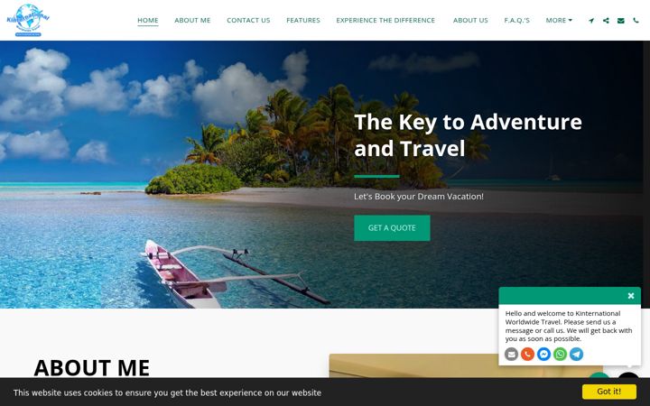 Screenshot of kinternationalworldwidetravel.net