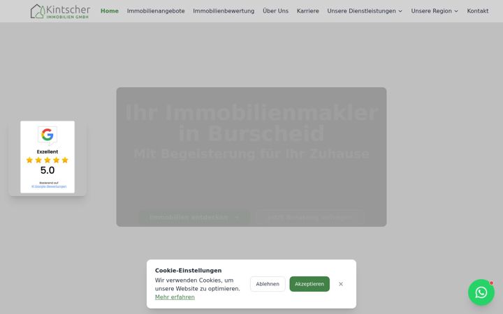 Screenshot of kintscher-immobilien.de