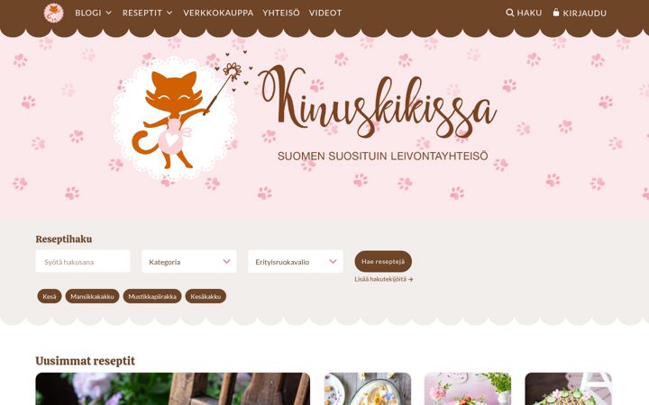 Screenshot of kinuskikissa.fi