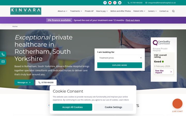 Screenshot of kinvarahospital.co.uk